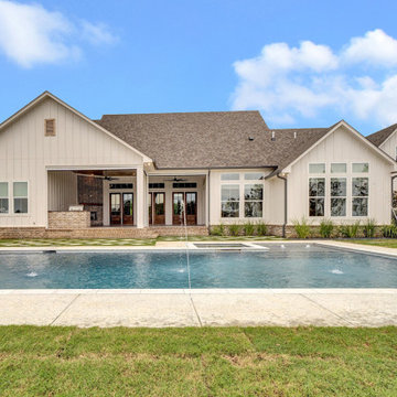 Architectural Designs Modern Farmhouse Plan 56460SM comes to life in Texas!