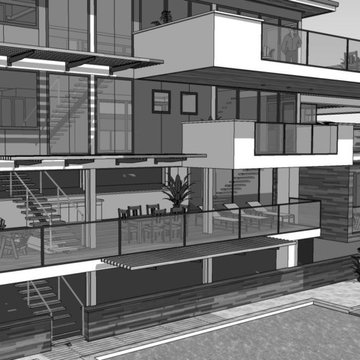 New energy efficient contemporary home - Tiburon California