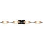 Access Lighting - Access Lighting 63961LEDD-MC/FST Nido - 42" 32W 4 LED Semi-Flush Mount - Shade Included: TRUE  Color Temperature:   Lumens:   CRI:Nido 42" 32W 4 LED Semi-Flush Mount Mat Chrome Frosted Glass *UL Approved: YES *Energy Star Qualified: n/a  *ADA Certified: n/a  *Number of Lights: Lamp: 4-*Wattage:8w LED bulb(s) *Bulb Included:Yes *Bulb Type:LED *Finish Type:Mat Chrome
