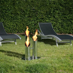 Pipes Small Bio-Ethanol Fireplace - Indoor Fireplaces