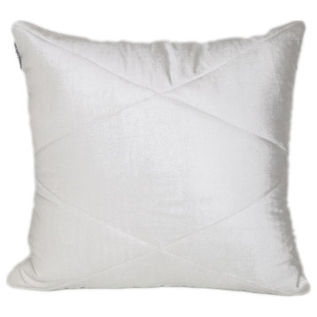 Parkland Collection Koko Transitional White Throw Pillow PILL21286P