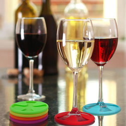 Epicureanist Silicone Swirl Grip Coaster Wine Charms - Wine Charms And Markers