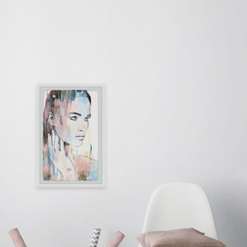 "Doubtful Pose" Framed Painting Print
