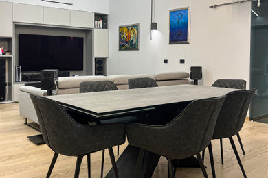 Photo of a contemporary dining room in Other.