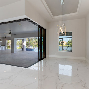 Contemporary Custom Home with Opposing Garages