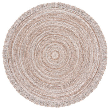 Safavieh Braided Brd950A Solid Color Rug, Natural, 5'0"x5'0" Round