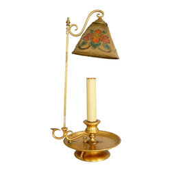 Unusual American Tiffany Furnaces Favrile Candlestick Table Lamp - Candleholders