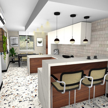 Projet en ligne Rénovation complète d'une grande cuisine à Colmar.