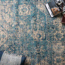 Anastasia AF-14 LT. BLUE / IVORY - Area Rugs