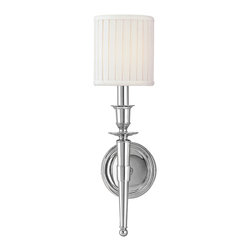 Hudson Valley - Abington 1-Light Wall Sconce, Polished Nickel - Wall Sconces