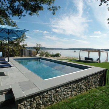 Northport waterfront gunite swimming pool