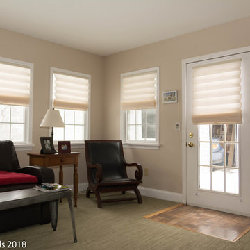 Vignette Modern Roman Shades in a Sun Room