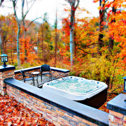 Hot Tub with stone patio - Hot Tubs