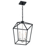 Nuvo Lighting - Nuvo Lighting 60/7145 Storyteller - 3 Light Pendant - Storyteller; 3 Light; Island Pendant Fixture; MattStoryteller 3 Light  Matte Black/Polished *UL Approved: YES Energy Star Qualified: n/a ADA Certified: n/a  *Number of Lights: Lamp: 3-*Wattage:60w B10 Candelabra Base bulb(s) *Bulb Included:No *Bulb Type:B10 Candelabra Base *Finish Type:Matte Black/Polished Nickel