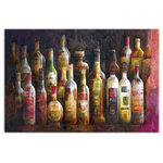 DDCG - "Spirit Collection" Canvas Wall Art, 36"x24" - This 36x24 premium gallery wrapped canvas features a black background and vintage spirit collection design. The wall art is printed on professional grade tightly woven canvas with a durable construction, finished backing, and is built ready to hang. The result is a remarkable piece of wall art that will add elegance and style to any room.