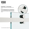 VIGO 48" x 32" Alameda Frameless Sliding Door Shower Enclosure, Stainless Steel