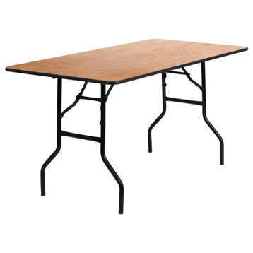 30"x60" Rectangular Wood Folding Banquet Table