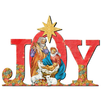 Regal Joy Nativity Wooden Ornament