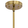 Kimrose Brushed Natural Brass Chandelier 3-Light