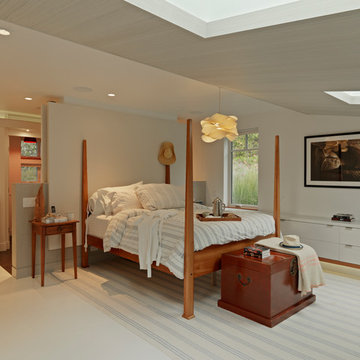 Modern Vermont Farmhouse - Master Bed and Bath