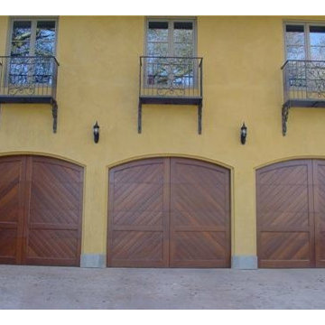 Stained Wood Carriage Garage Doors