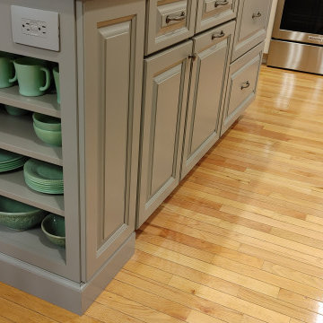 Kitchen Remodel Geneseo, IL Koch Ivory Smoke Fog MSI Calacatta Laza Quartz