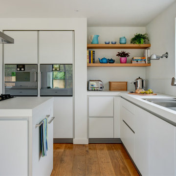 A sleek handleless kitchen