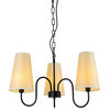 Fabric Shaded Chandelier, 3-Light