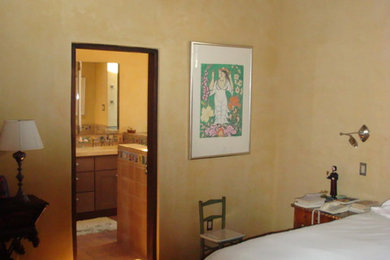 Design ideas for a mediterranean bedroom in Albuquerque.