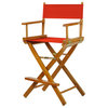 24" Director's Chair With Honey Oak Frame, Red Canvas