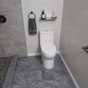 Glass Walled Shower and Bathroom Update