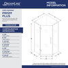 DreamLine Prism Plus 36"x36" Frameless Shower Enclosure, Bronze