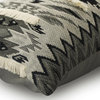 Grey Linen 12"x16" Lumbar Throw Pillow Covers Abstract Lace - Moroccan Canopy