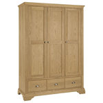Bentley Designs - Hampstead Oak Triple Wardrobe - Hampstead Oak Triple Wardrobe offers elegance and practicality for any home. Creating a truly stunning look, this range is guaranteed to give a lasting appeal.