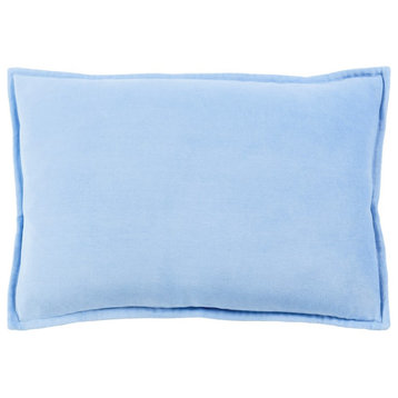 Cotton Velvet by Surya Down Fill Pillow, Bright Blue, 13' x 20'