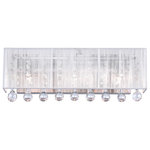 CWI Lighting - Water Drop 3 Light Vanity Light With Chrome Finish - Bring a touch of luxury and a hint of whimsy to a small or narrow space through this Water Drop 3 Light Wall Sconce. This vanity light suitable for your halfway bath or master bath features a rectangular shade, in white or silver, decorated with dangling crystal beads. The faceted crystals have a mirror-like shine making this wall-mounted light fixture perfect for infusing character to an uninteresting space. Feel confident with your purchase and rest assured. This fixture comes with a one year warranty against manufacturers defects to give you peace of mind that your product will be in perfect condition.