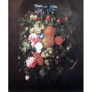 Cornelis De Heem Still-Life With Flowers, 20"x25" Wall Decal