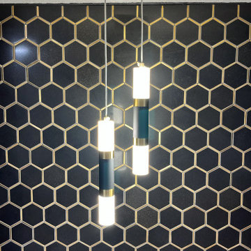 Black and Gold Basement Remodel