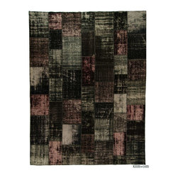 Over-dyed Turkish Patchwork Rug - Area Rugs