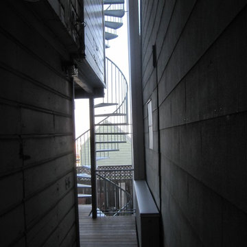 Exterior spiral stair