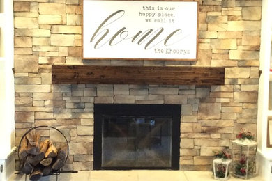 Living room photo in Chicago