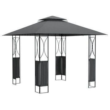 vidaXL Gazebo Outdoor Gazebo with Roof Anthracite 118.1"x118.1"x106.3" Steel