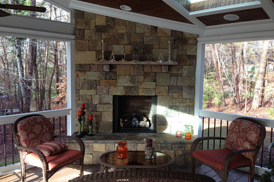 Example of a mid-sized transitional sunroom design in Raleigh
