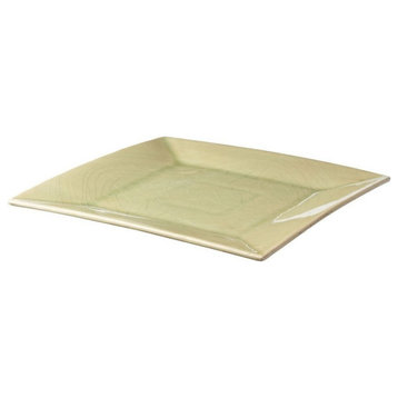 Elk Home Pear - 15 Inch Plate, Green Finish