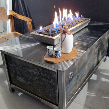IMPACT Fire Table - Premium Stainless Steel Fire Pit Table, Modern / Industrial