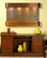 Sunrise Springs water fountain, Multi-Color Slate, Rustic Copper, Round