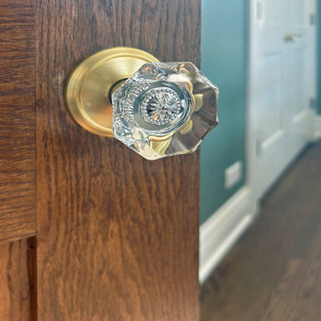 Heritage Reimagined: Vintage Door Detail in Hallway