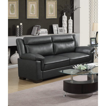 Leatherette Upholstered Sofa, Gray