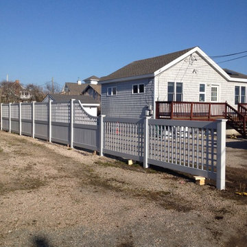 Beach House Grey Vinyl Lattice Fencing