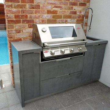Outdoor Kitchen | Polished Concrete Benchtops, Doors and Drawers